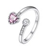 PROSILVER Adjustable Rings 925 Sterling Silver Rings for Women October