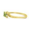 14k Yellow Gold Oval Peridot And Diamond Ring (Size 7.5)
