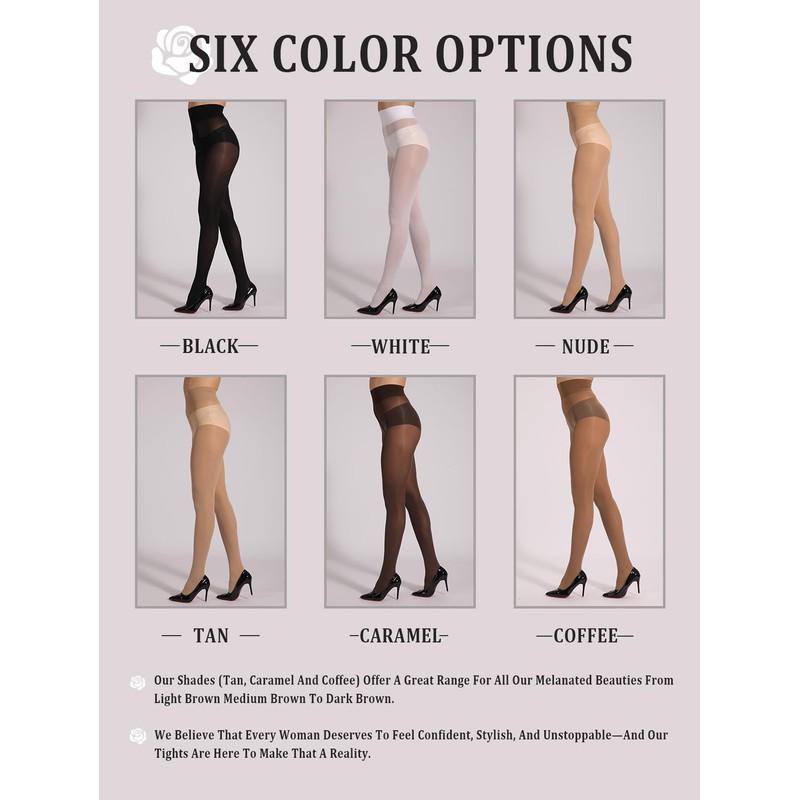 ARMOROSE Indestructible Tights for Women, Rip Resistant Durability T-Crotch Pantyhose
