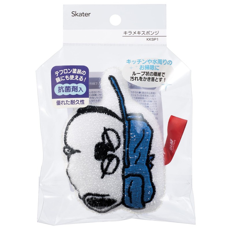 Skater KKSP1-A Sparkling Kitchen Sponge Scrubber Snoopy Peanuts Olaf