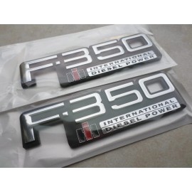 Ford 83-94 New Ford F-350 International Diesel Power Logo TEWOBSF350 Emblem decal Set