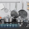 AuFranc® Hybrid Nonstick Stainless Steel Pots and Pans Set, Induction