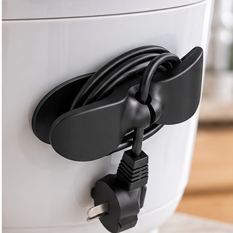 Adhesive Cord Organizer for Kitchen Appliances – Reusable Cable Winder