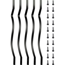 Vevor Balaustre Curvo De Barandilla 82x2,5cm 26pcs Y Tornill Color Negro