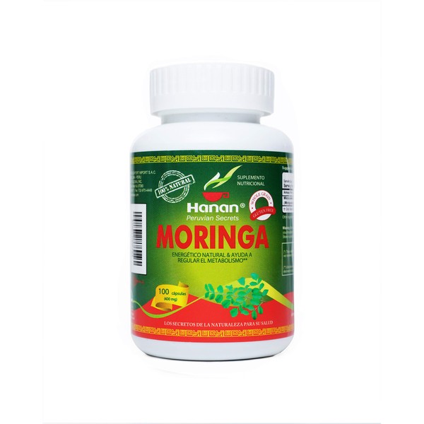 Hanan Moringa Superfood Powder Capsules 100 ct. Pure Moringa oleifera