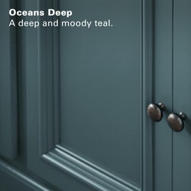 KILZ Tribute Cabinet Paint & Trim Paint, Interior/Exterior, Semigloss, Oceans Deep, 1 Quart