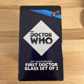 Bif Bang Pow! Doctor Who 50th Anniversary FIRST DOCTOR 16 oz. Glass Set of 2 New!