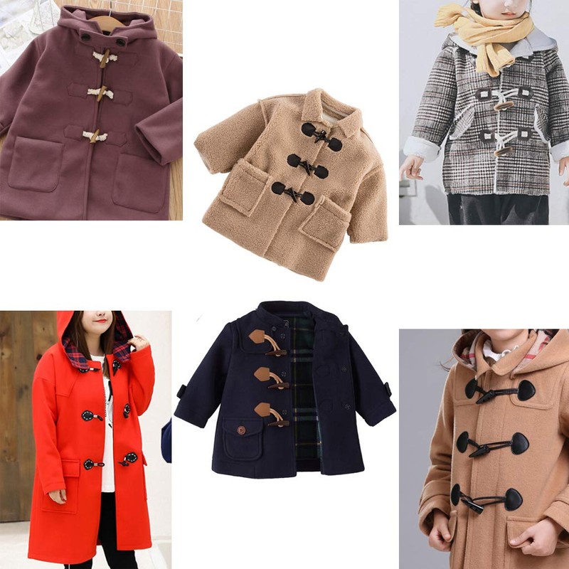 VIccoo 6 Pairs Leather Horn Toggle Closure Buttons Coat Jacket