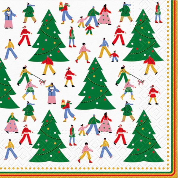 (20) Christmas Decoupage Paper Napkin Rustic Holiday Pack of 20