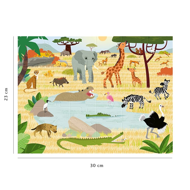 Nathan Puzzle 30 Pieces Savannah Animals for Children, 4005556863839