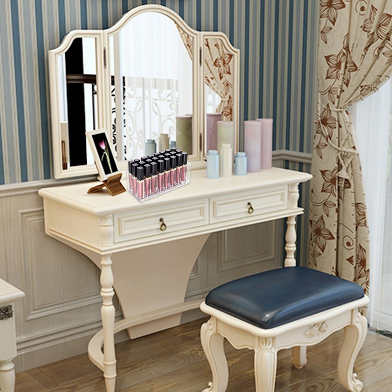 Lip Gloss Holder Lipstick Organizer, HBlife 24 Spaces Clear Acrylic