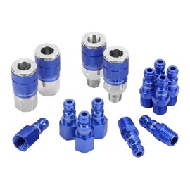 ColorConnex Coupler & Plug Kit, Automotive Type C, 1/4" NPT, Blue, 14-Piece - A72458C