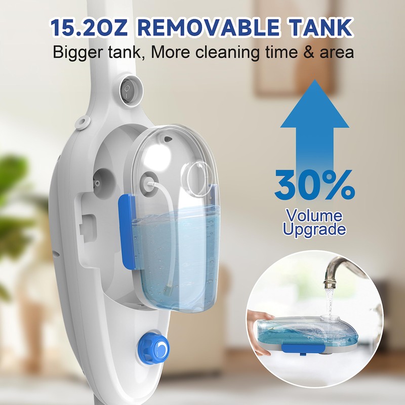Steam Mop for Floor Cleaning, 10in1 Multi Purpose Handheld Steamer