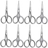 FOMIYES 8pcs Stainless Steel Eyebrow Scissors Precision Trimming Tool for
