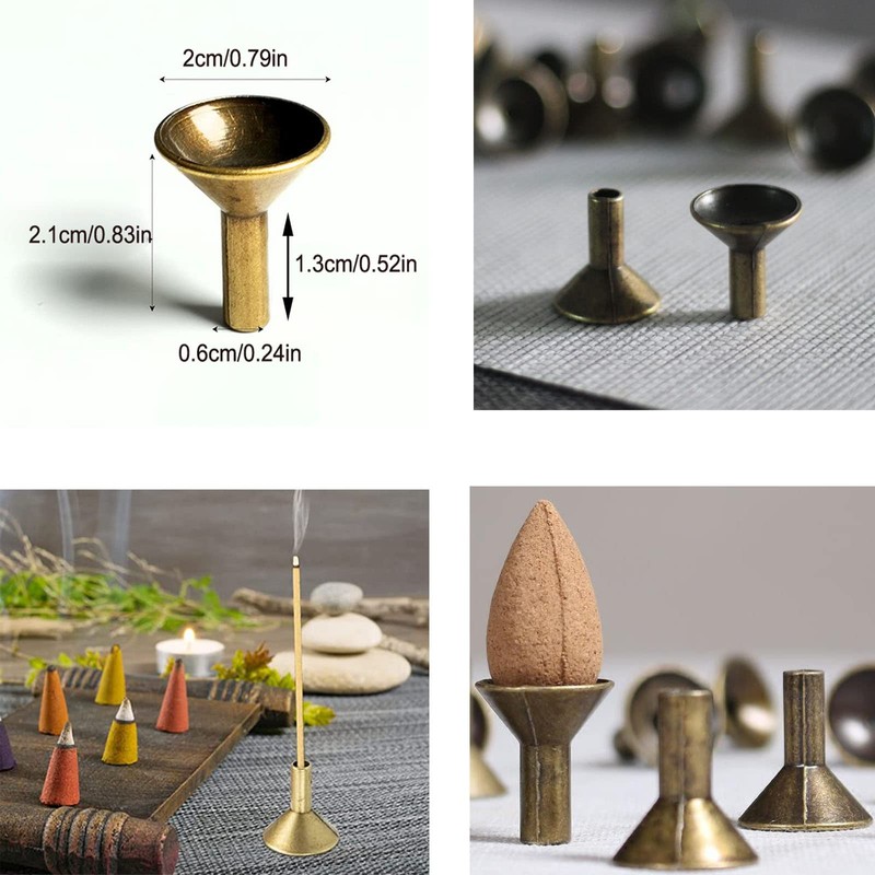 NentMent Incense 6 Pack Backflow Incense Holder Base Protector Ash