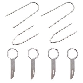 Pack of 8 Car Radio Removal Tool, Car Radio Release Tool, Car Radio Release Tool, Release Key for Audio Disassembly of Various Cars