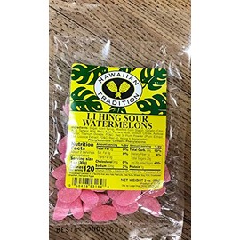 (Pack of 5) Hawaiian Tradition Li Hing Sour Watermelons 3 oz. Bag