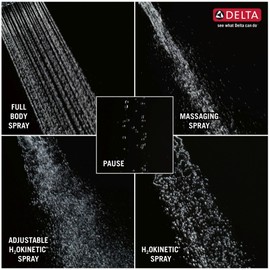 Delta Faucet 5-Spray In2ition 2-in-1 Dual Hand Held Shower Head with Hose, Magnetic Docking Handheld Shower Head, Chrome 58474