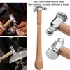 Mini Hammer High Carbon Steel Round Head Ergonomic Wooden Handle