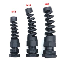 Namvo20 Pieces Waterproof M16 Cable Connectors Spiral Strain Relief Protector - Black
