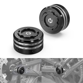 NICECNC Rear Axle Nut Covers, Compatible with Harley Sportster S RH1250S 2021-2024, Pan America 1250 RA1250 2021-2023, Replacement for 14611882, See Accessories, Black
