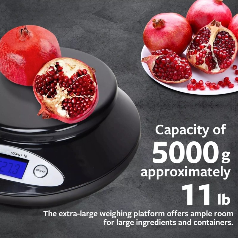 Smart Weigh Digital Food Kitchen Scale with Bowl,11lb x 0.1oz