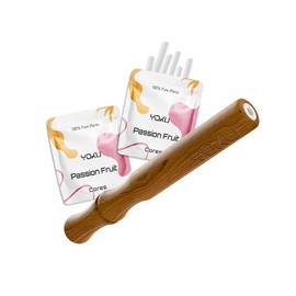 Wooden Aroma Inhaler with Essential Oil Flavored Cores - Scent: Sapelewood - Passion Fruit