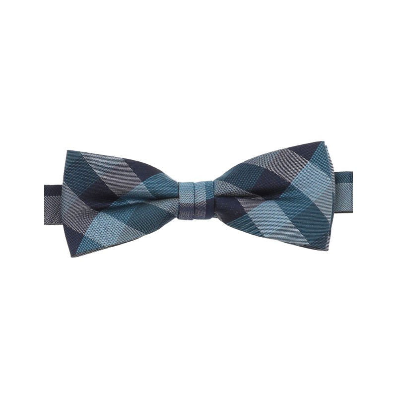 Venti Men's Textured Bow Tie Patterned Fashionable Check Pattern, aqua