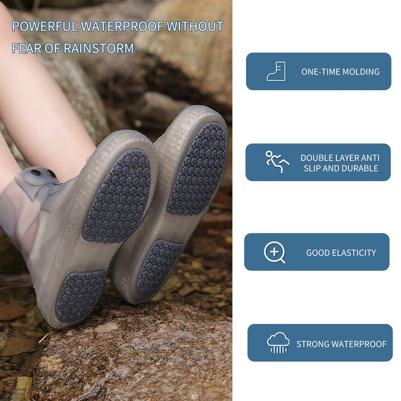 SooGree Rain Boot Covers Waterproof Rain Shoe Covers Silicone Shoe