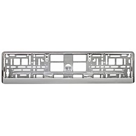Chrome Style Euro License Plate Holder - Universal Mounting Frame/Bracket