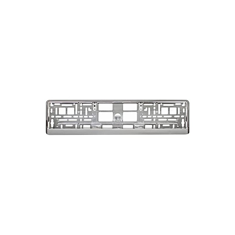 Chrome Style Euro License Plate Holder - Universal Mounting Frame/Bracket