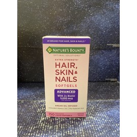 074312357107 Hair, Skin & Nails  150 Softgels, with 2 x Biotin Argan & Collagen - Exp: 02-26