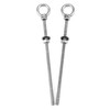 QWORK Threaded Eyebolts, 10 Pack 1/4" x 6" Long Stainless