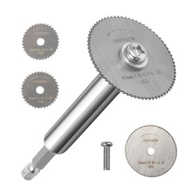 Circular Saw Blade Set, HSS Circular Saw Blades, PVC Sanitary Inner Cutter, 6.35 mm (1/4 Inch) Hex Shank, 4 Pieces Saw Blades (32 mm x 2 + 24 mm x 2), Circular Saw Steel Blades for Wood, Plastic,