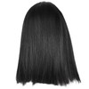 Women Long Straight Hair Full Wig Black Synthetic Wig With