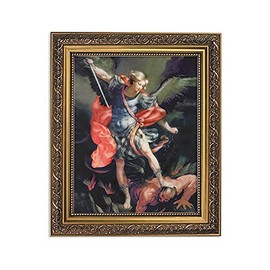 Christian Brand Inspirational Ornate Gold Framed Artwork, 13-Inch, Multicolor