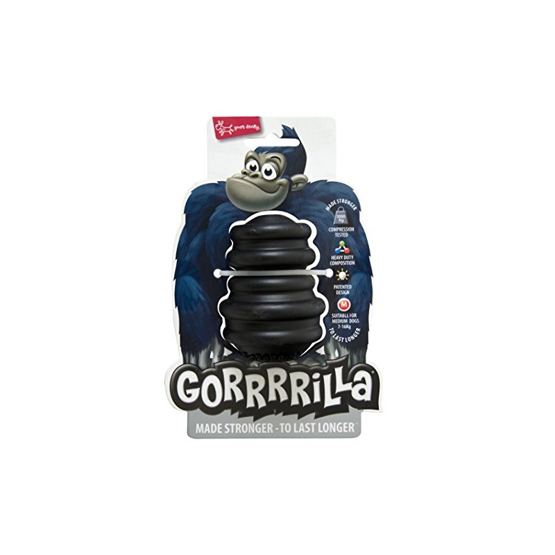 Gorrrrilla Classic Chew Toy, Medium, Black