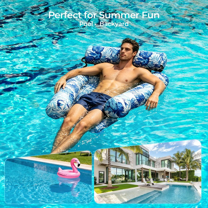Inflatable Pool Float for Adults – Heavy Duty Floating Lounge