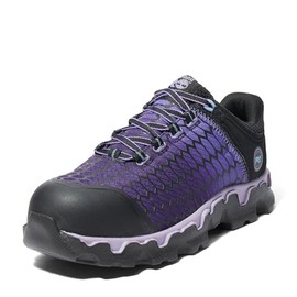 Timberland PRO Women's Powertrain Sport Alloy Safety Toe Static Dissipative Industrial Athletic Work Shoe, Black/Purple-2024 New, 8M