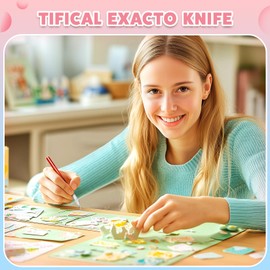 TIFICAL 55 PCS Exacto Knife Set, 5 Piece Craft Knife and 50 Additional SK5 Blades, Hobby Knife for Miniatures, Professional Exacto Knife for Crafting, Precision Knives for Crafts