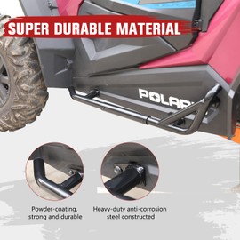 HAKA TOUGH Rock Sliders Nerf Bars for Polaris RZR XP 1000 Accessories 2014-2023, Heavy Duty Steel Side Step Tree Kicker for Polaris RZR XP 1000/ XP Turbo/ S900/ S1000/ Trail S 900 14-23, 2 Seater