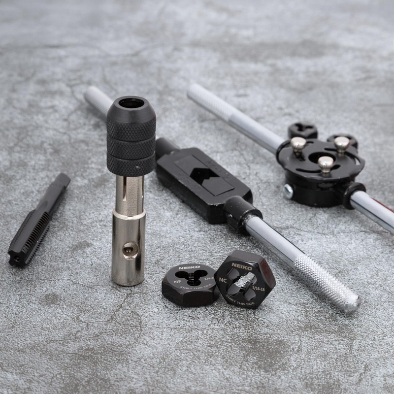 NEIKO Tap and Die Set, 76 Piece, Metric and Standard,