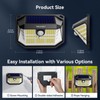 TECKNET 231 LED Solar Motion Lights Outdoor Waterproof, 4 Pack