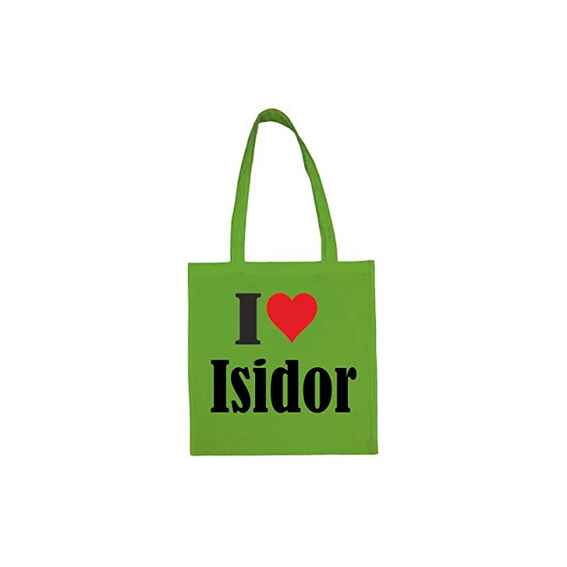 Reifen-Markt Tasche I Love Isidor Größe 38x42 Farbe Grün Druck