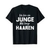 T-Shirt with Long Hair "Ich bin ein Junge mit lange