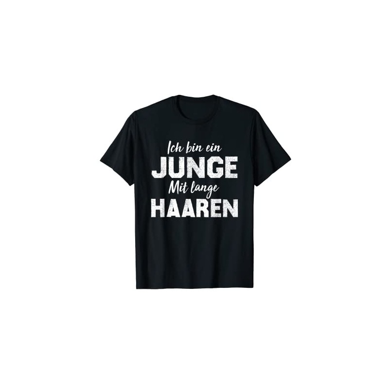 T-Shirt with Long Hair "Ich bin ein Junge mit lange