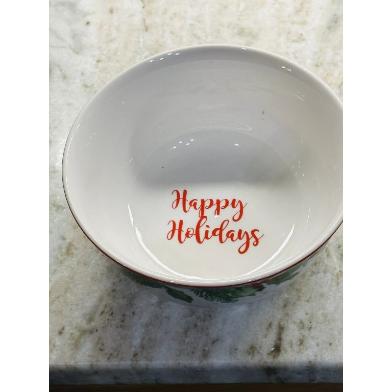 Royal Norfolk Set Of 4 ROYAL NORFOLK Christmas Holly Wreath