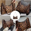 1 x Armpit Bag, Handbags, Shoulder Bag for Leopard Women,