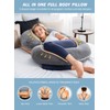 INSEN Pregnancy Pillow,Maternity Body Pillow with Velvet Cover,C Shaped Body