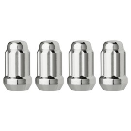 DPAccessories Chrome 7/16-20 Lug Nuts for Aftermarket Wheels - Closed End Spline Tuner - 34mm (1.35") Tall - Pack of 4 - LCS3A1HC2CH04004